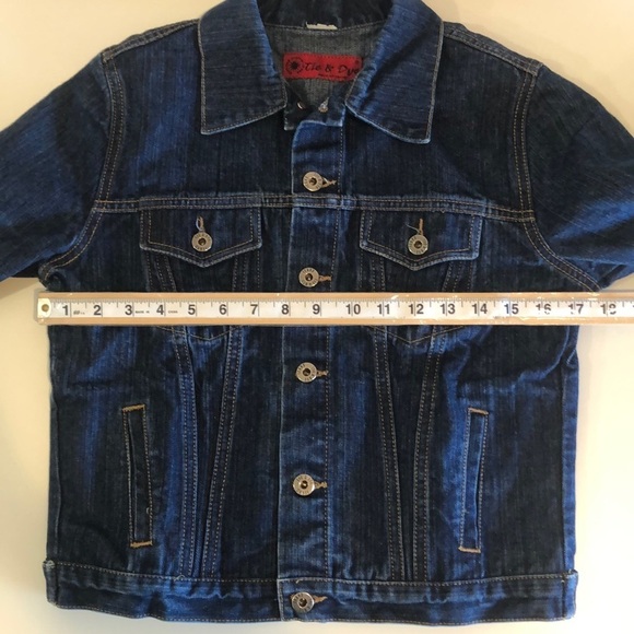Tie & Dye Button Up Jean Jacket Small - Picture 5 of 8